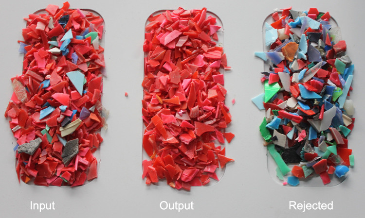 I granelli di plastica del LDPE dell'HDPE dell'animale domestico del PVC del pe pp colorano il vaglio di colore del selezionatore per i fiocchi dell'animale domestico