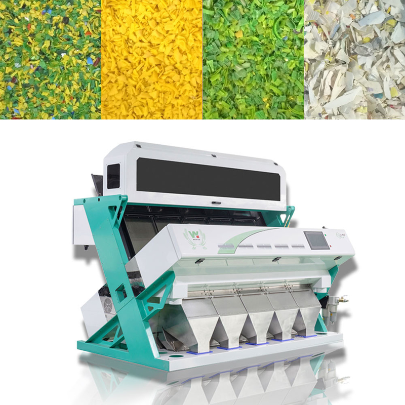 I granelli di plastica del LDPE dell'HDPE dell'animale domestico del PVC del pe pp colorano il vaglio di colore del selezionatore per i fiocchi dell'animale domestico