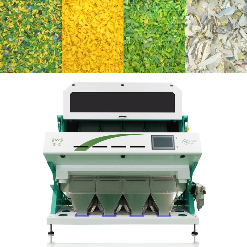 Processore di vetri di plastica multiuso Pet Pp Pvc Hdpe Ldpe Macchine per la classificazione dei colori di plastica