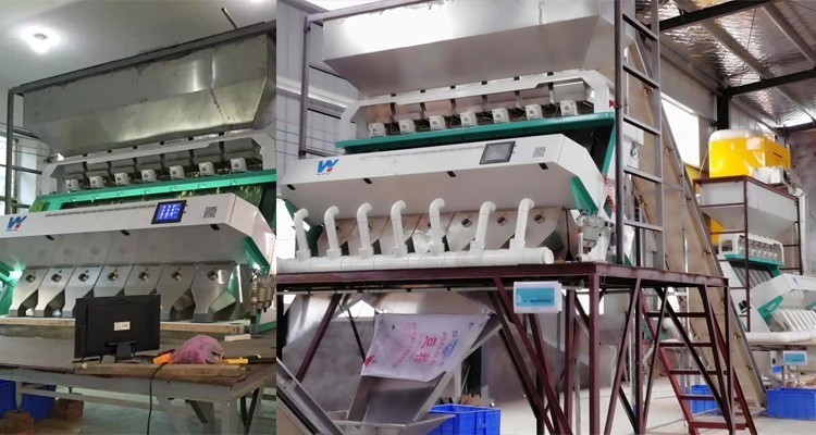Macchina per la selezione dei colori di plastica Nir Macchina per la selezione dei colori di pellet di plastica PCB con fotocamera CCD e luce a led