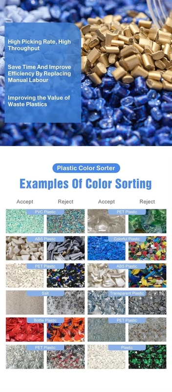 WENYAO ABS PP PE PVC Machine di riciclaggio AI tecnologia Color Sorting Machine plastica