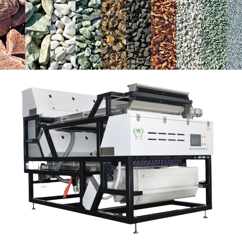 Alta capacità Wenyao doppio strato cintura secco e bagnato minerale di pietra minerale Color Sorting Machine con ejettor SMC 16 fori ugelli