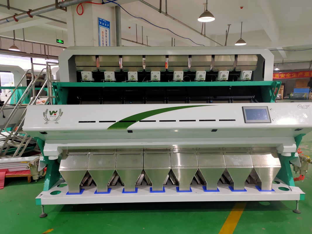 8 Chutes 512 Channels Red Quinoa Oat Grain Sorter Machine For Remove Dislike Color