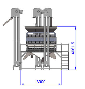 240V 50Hz Mung multifunzionale Bean Color Sorter Machine 7 fa scendere
