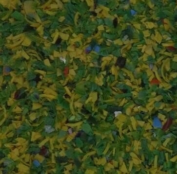 I fiocchi di plastica del PVC PS dell'ANIMALE DOMESTICO colorano gli scivoli del vaglio 10 640 canali