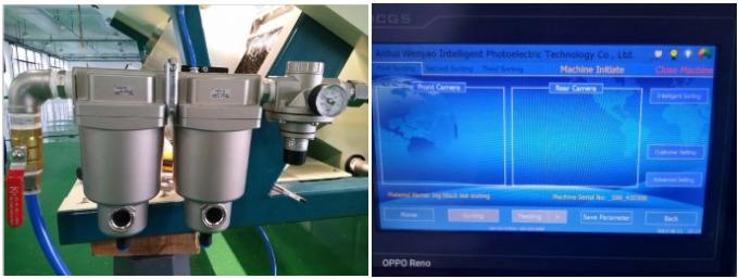 10 Chute Verde Blu Marrone Bianco Vetro Color Sorting Machine per il Color Sorting con Wi-Fi Remote 8