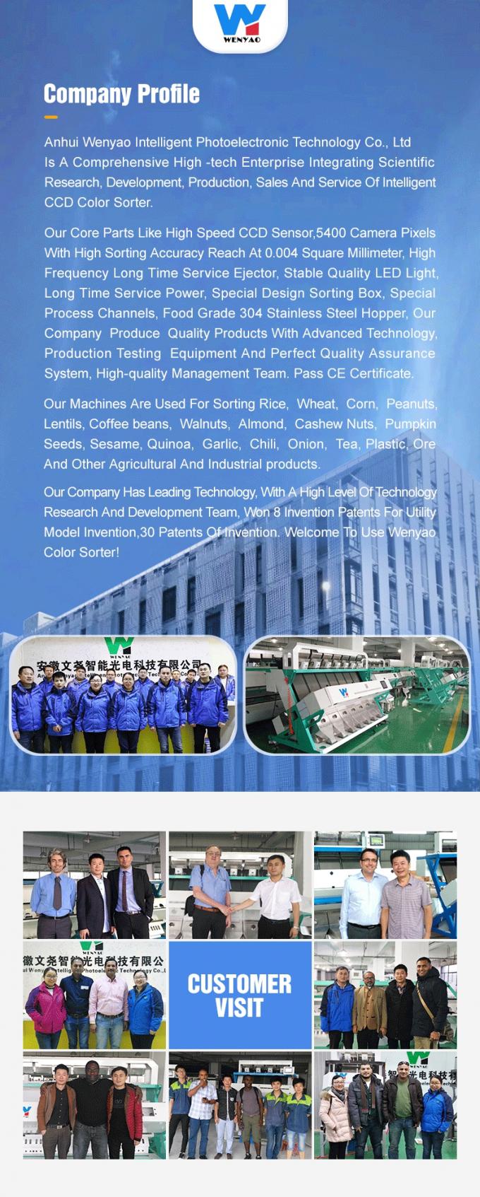 Intelligente fotocamera CCD ottica Macchina di selezione del colore del grano di orzo 10