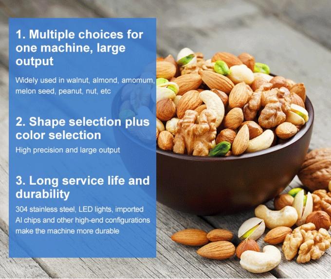 Intelligente macchina per la selezione del colore delle noci di cashew con sensore Toshiba CCD e fotocamera RGB 1